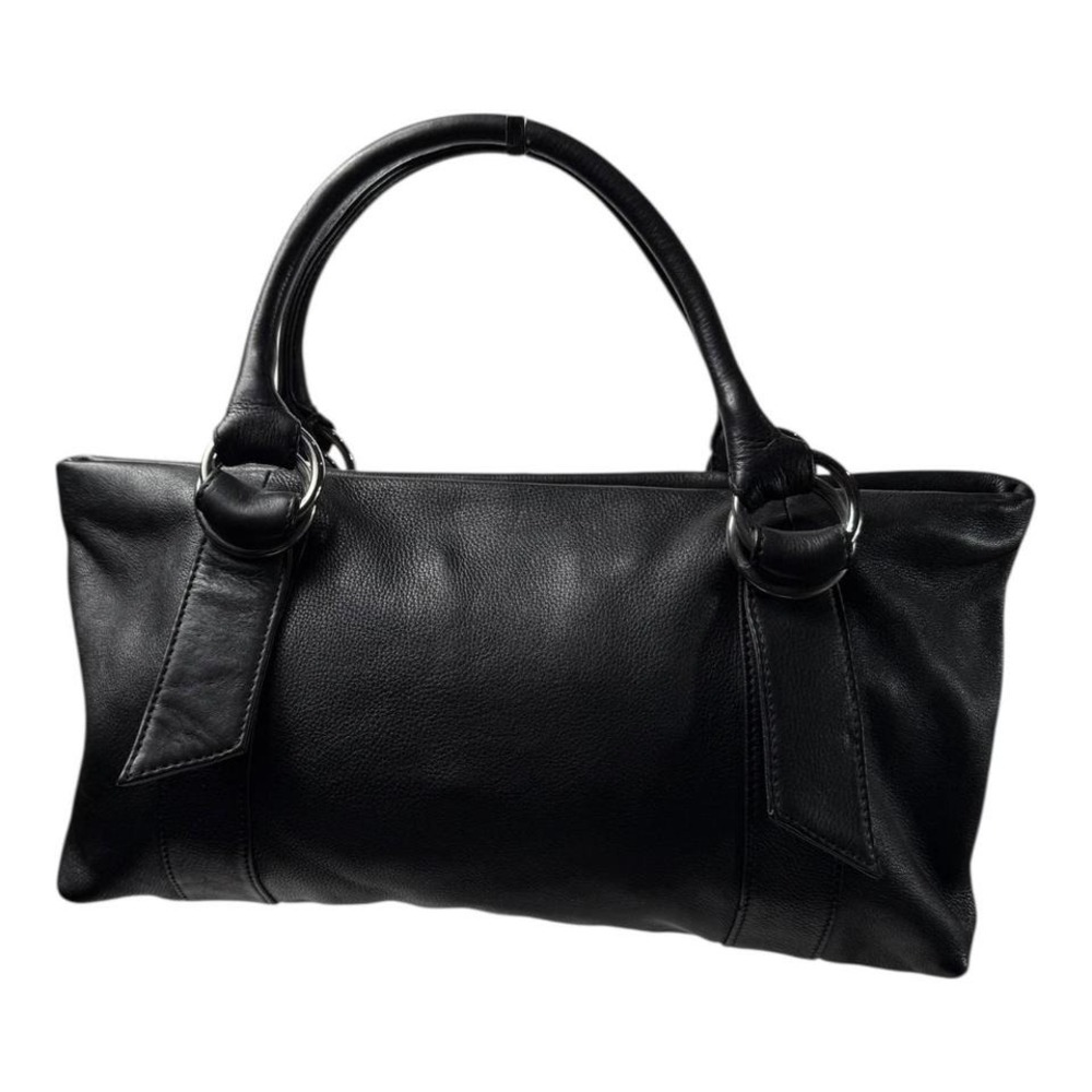 Express Design Studio Black Leather Shoulder Bag‎